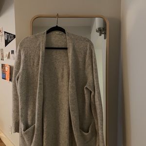 madewell gray heathered ryder cardigan size m
